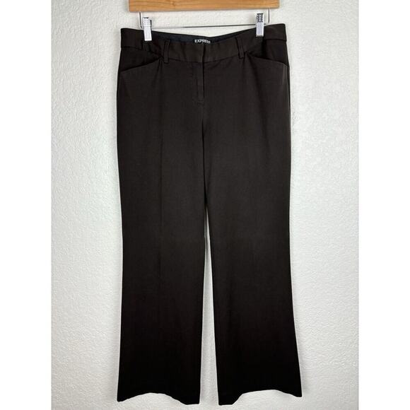 Express Editor Womens Dress Pants Sz 8R Brown Career Wear Office Work Careerwear - Picture 1 of 9